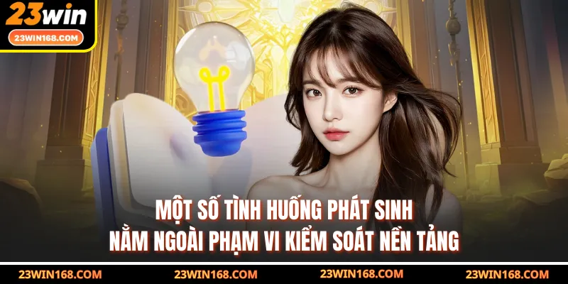 Một số tình huống phát sinh nằm ngoài phạm vi kiểm soát nền tảng